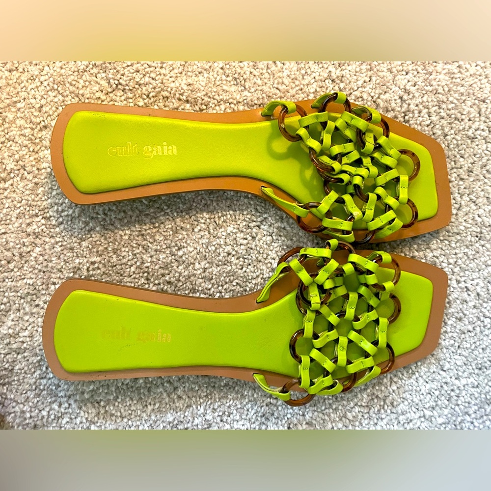 Cult Gaia Green Sandals. Size 38.5